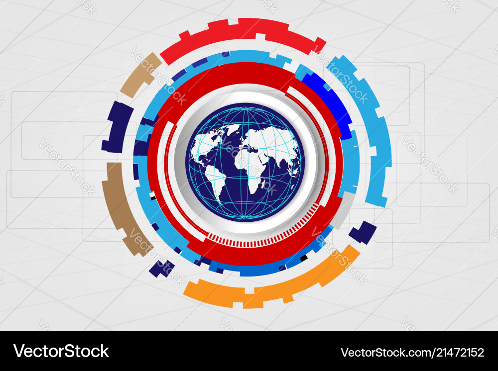 Digitales globales Technologiekonzept abstrakt Digitales globales Technologiekonzept abstrakt vektorbild
