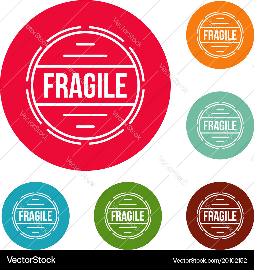 Fragile logo simple style Vector Image