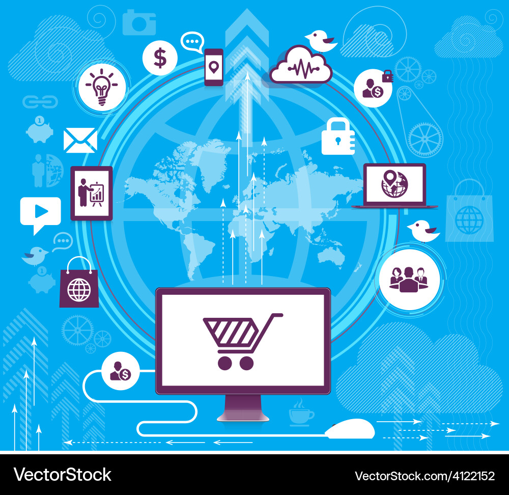Global Network Connection Concept vector image