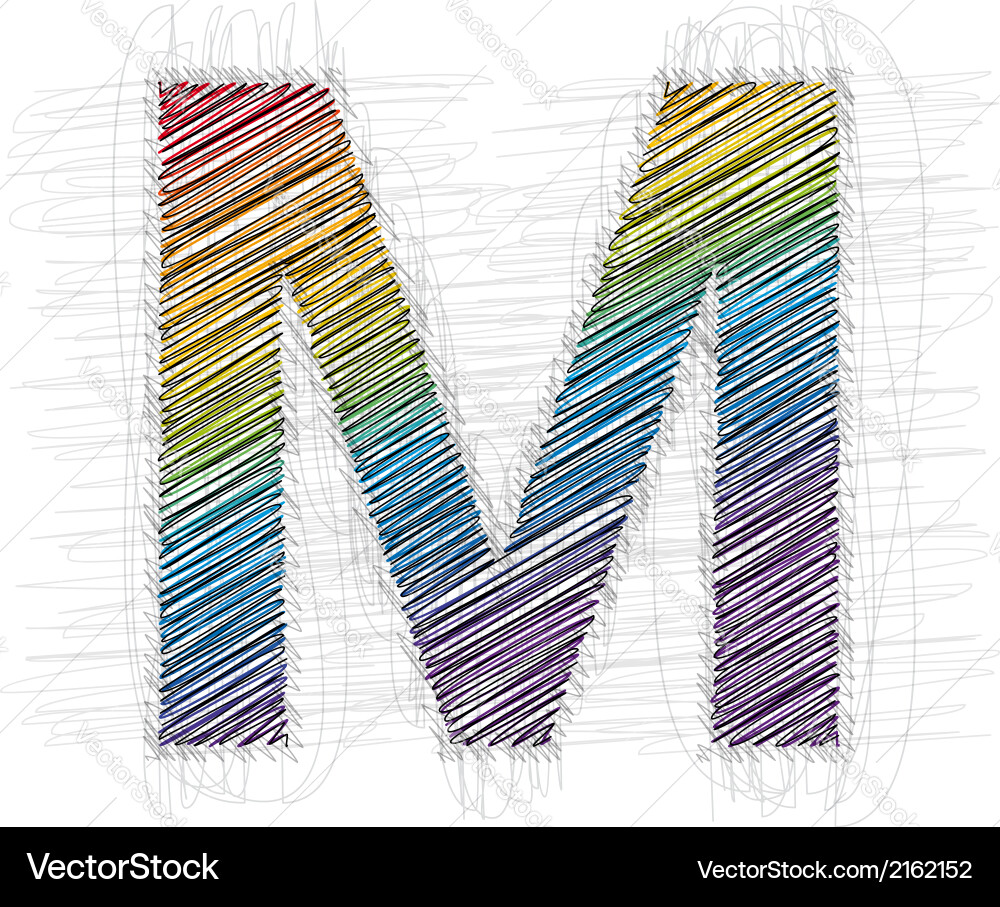  Hand schriftartenschreiben m Lizenzfreies Vektorbild Motiv 