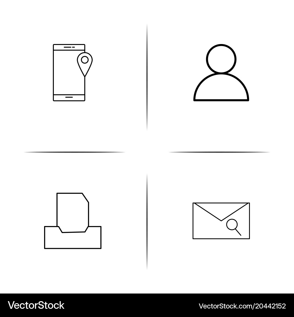 Internet of things simple linear icon setsimple vector image