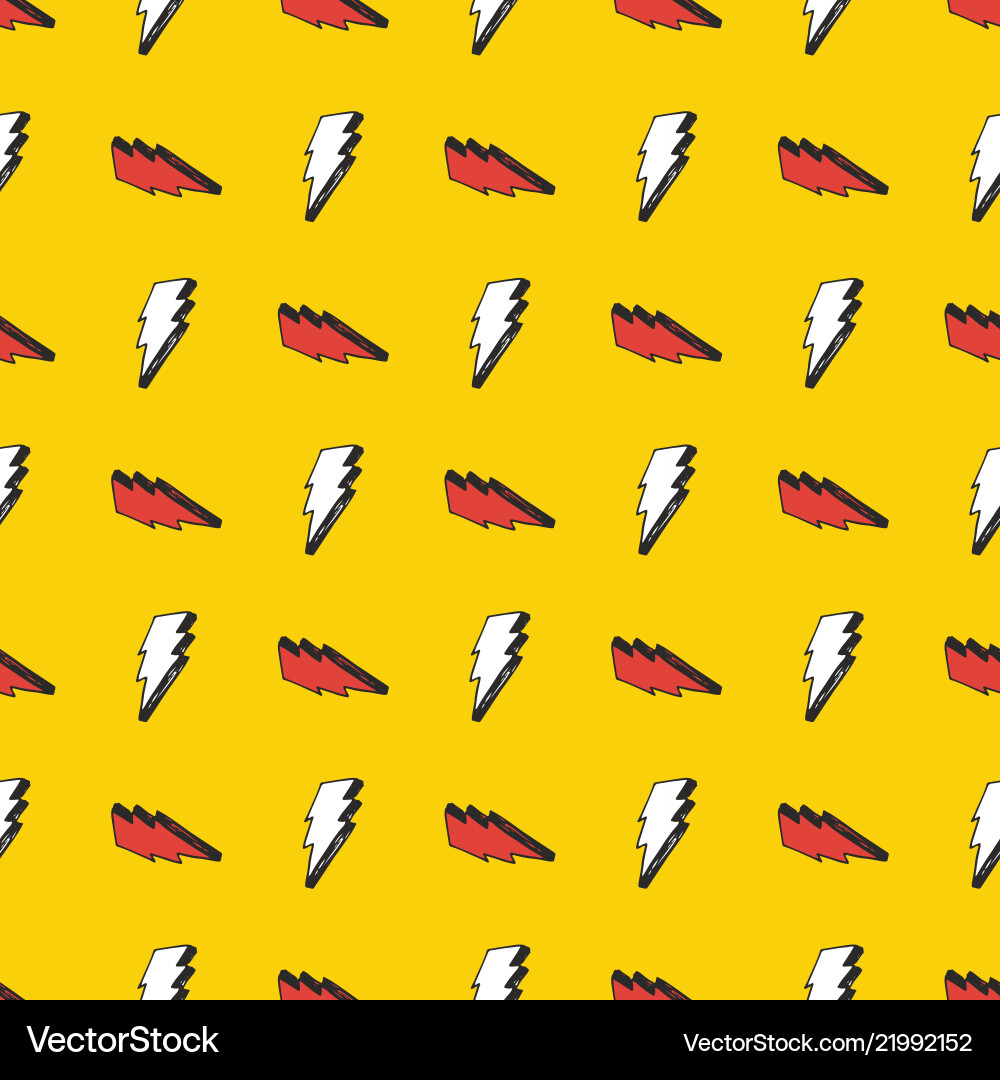 Lightning Seamless Pattern vector image