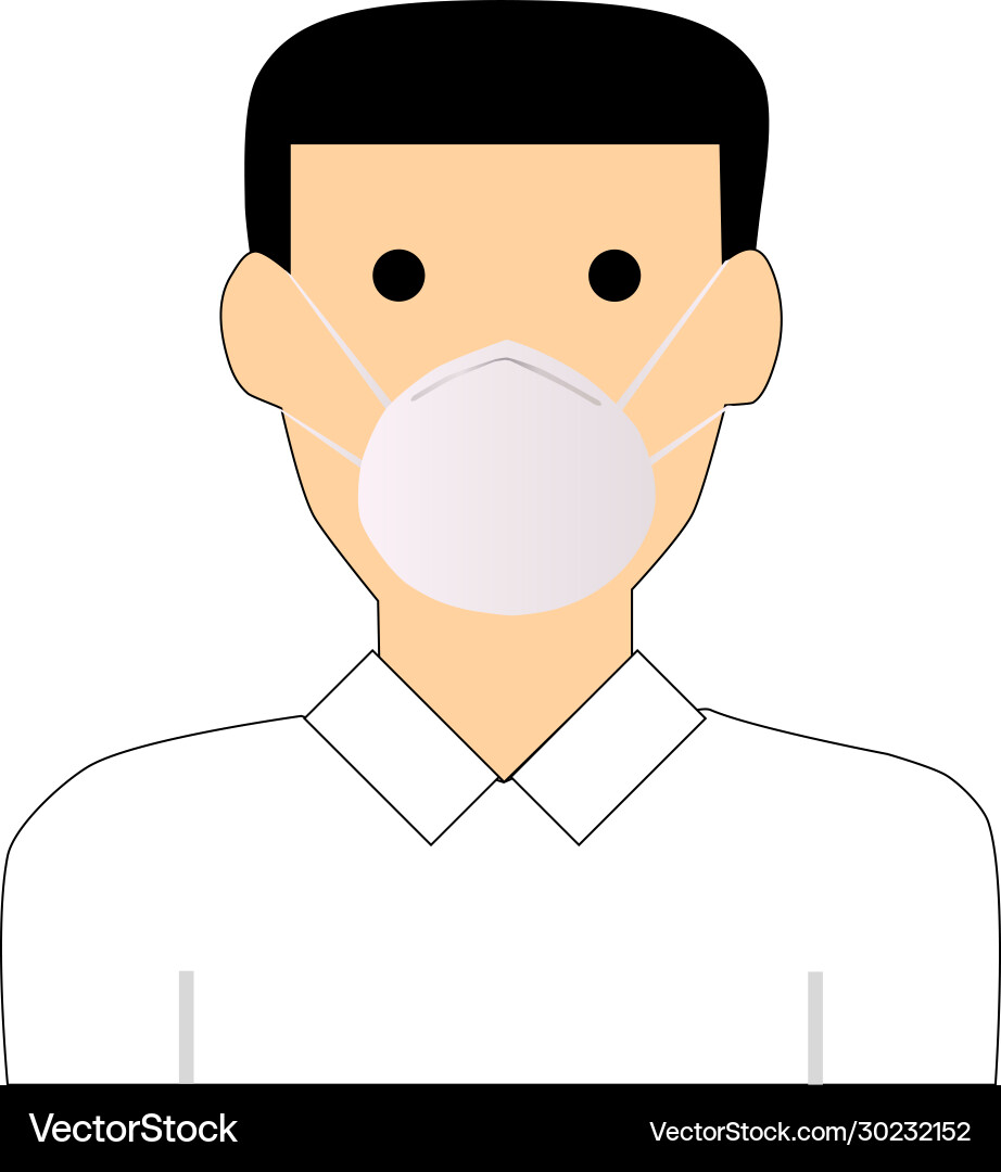Man with a mask vector image