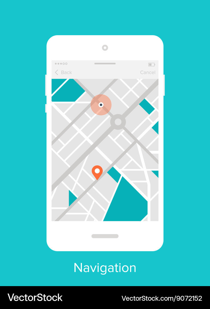 Mobile UI Navigation vector image