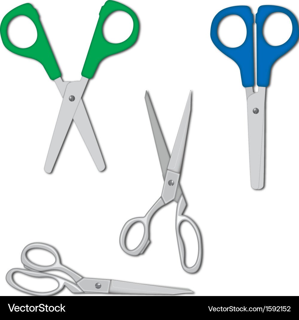Modern Scissors Set vector image