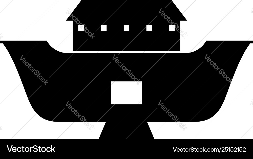 Noah's Ark with Open Cargo Hold Vector Image