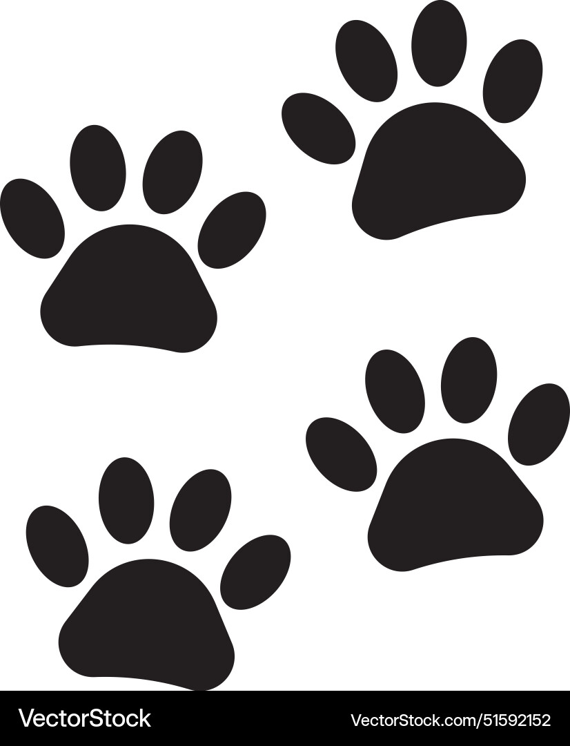 Paw print icon design template isolated Vector Image