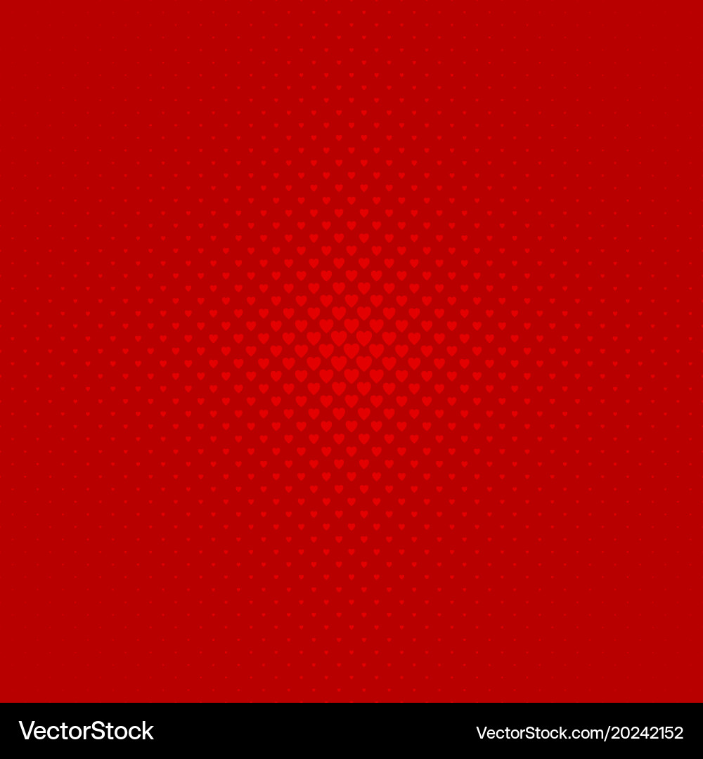 Red abstract halftone heart background pattern vector image