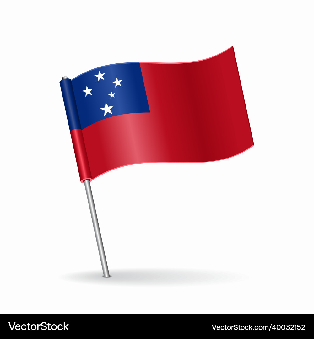 Samoan Flag Pointer Layout vector image