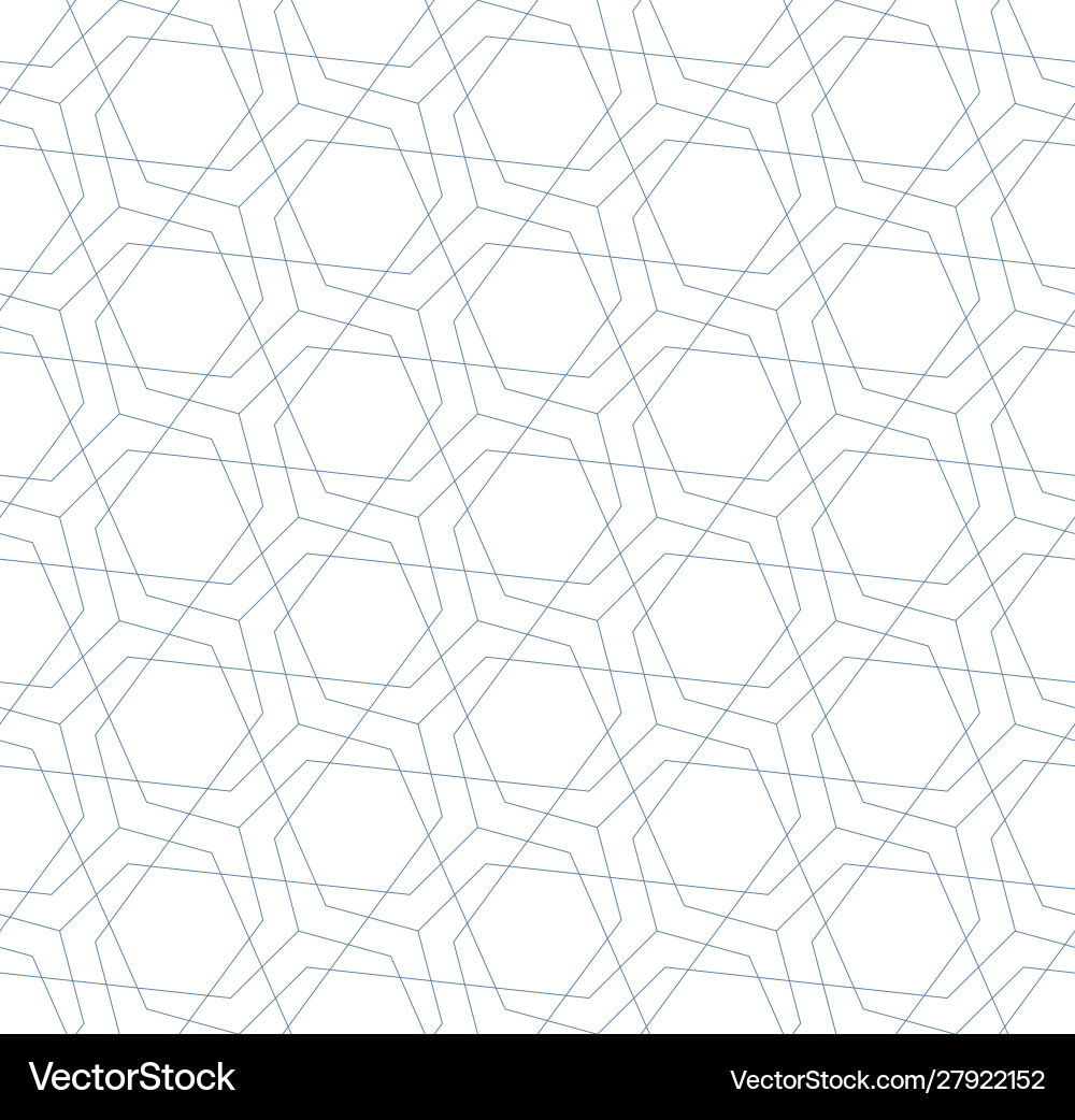 Seamless Linear Hexagonal Pattern vector image