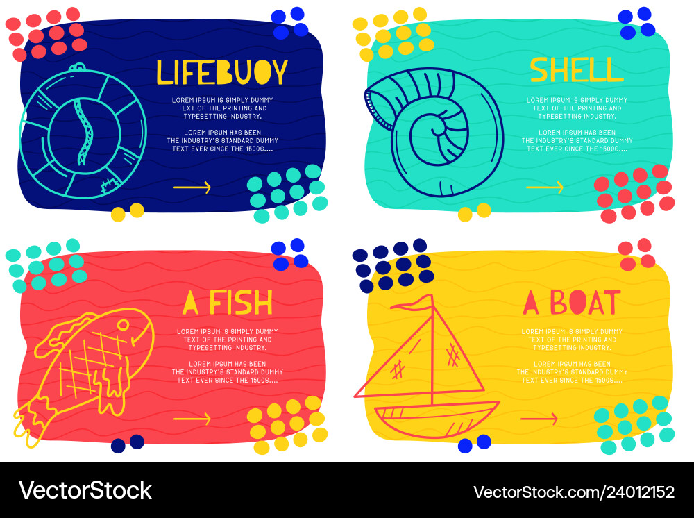 Set abstract landing page pattern with different Set abstract landing page pattern with different vector image