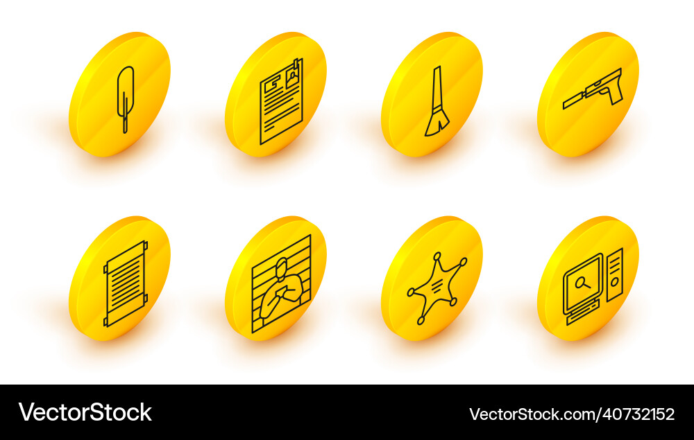 Set line search on computer screen hexagram Set line search on computer screen hexagram vector image