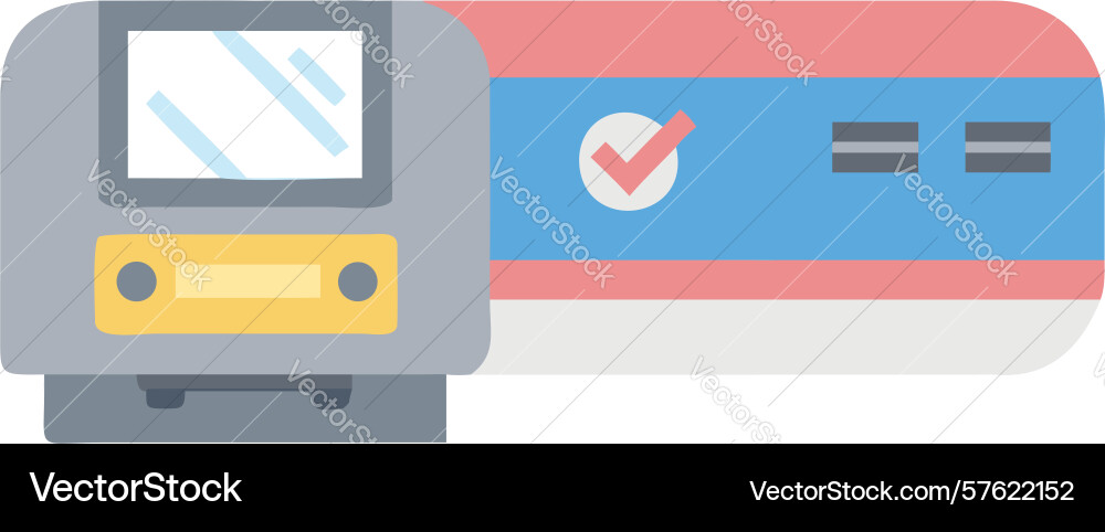 Train operator control panel with indicators vector image