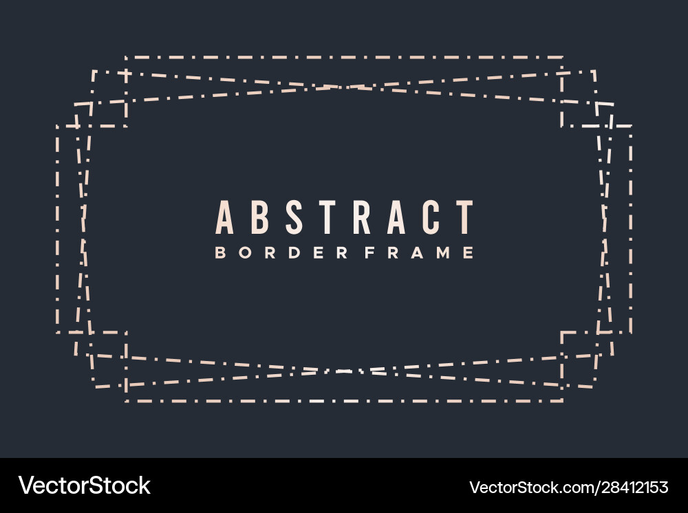 Abstract border frame square line flat Abstract border frame square line flat vector image