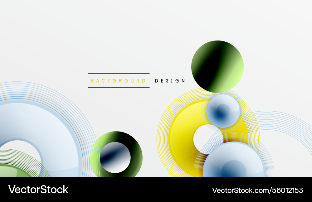 Abstract composition of overlapping circles Vector Image