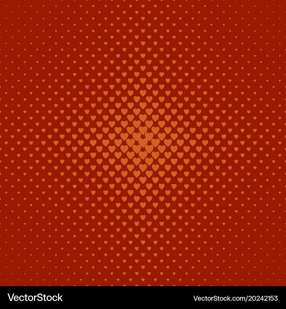 Abstract halftone heart pattern background Vector Image