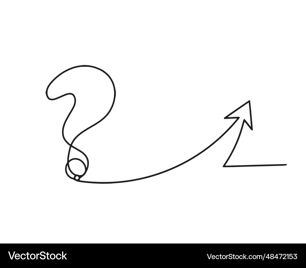 Abstract question mark with direction Vector Image