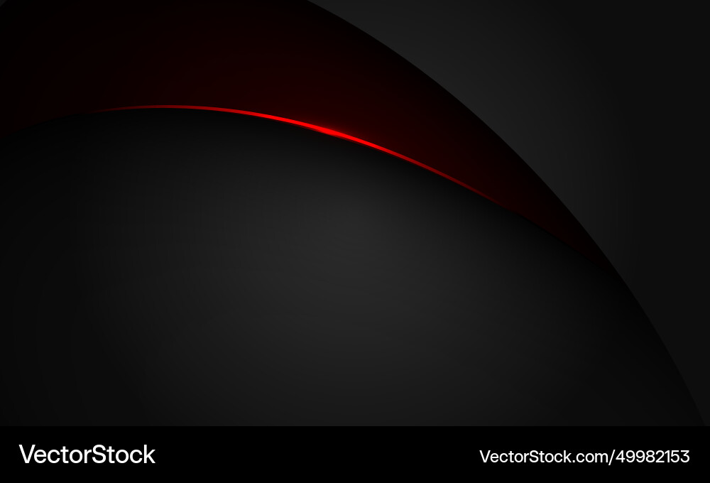 Abstract red black shadow curve overlap on dark Abstract red black shadow curve overlap on dark vector image