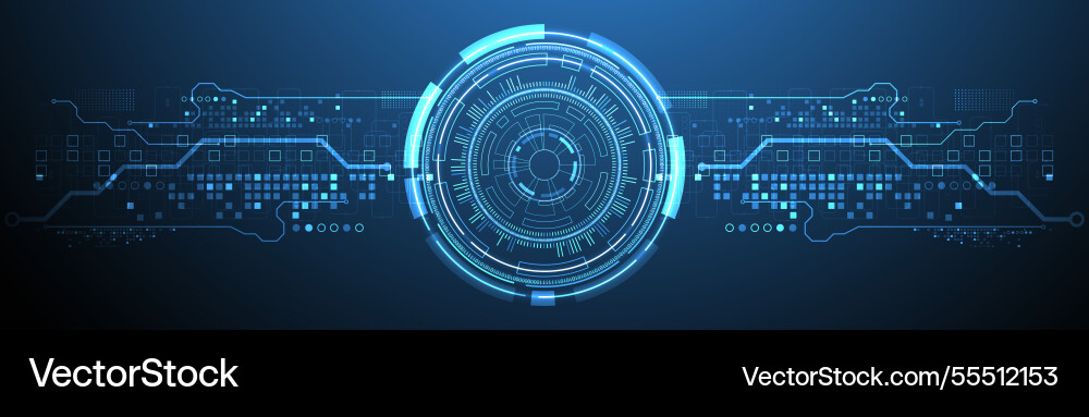 Abstraction on the theme of tech circles vector image