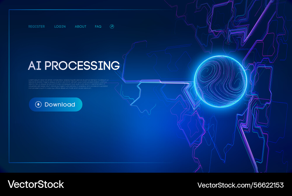 Ai automation and process optimization business Ai automation and process optimization business vector image