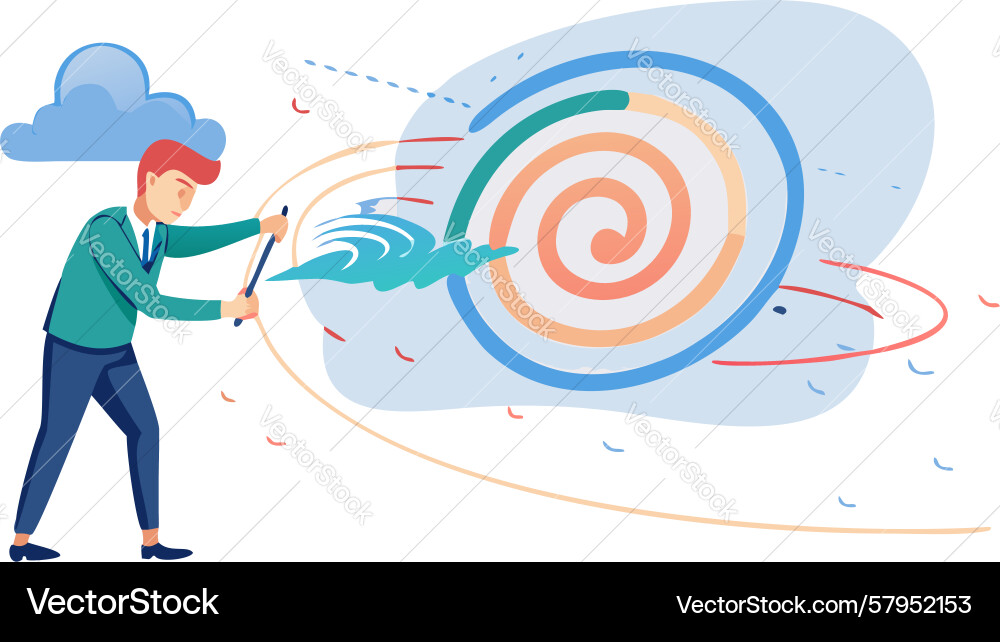 Creating a Spiraling Wind Current Vector Image