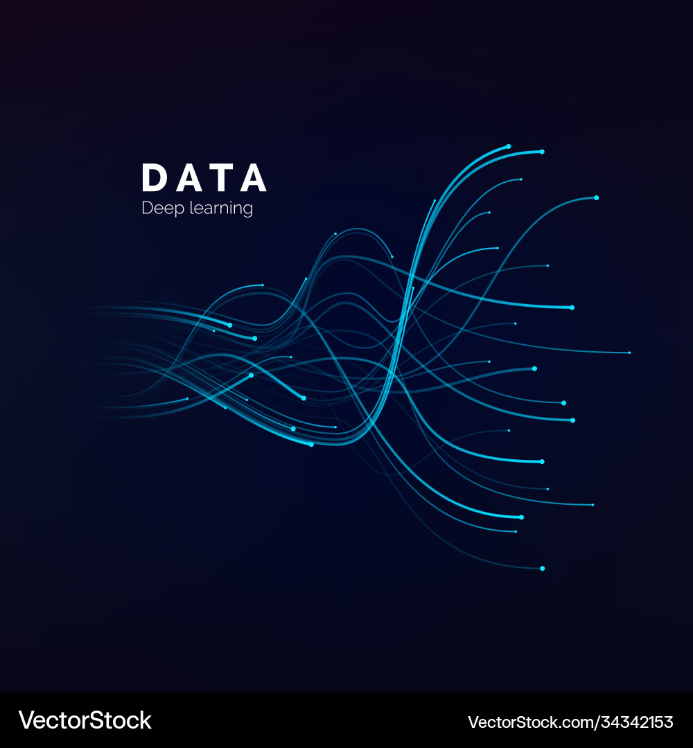 Data Streams & Deep Learning vector image