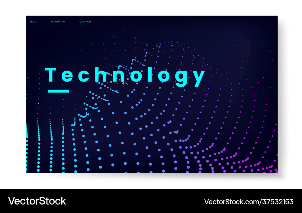 Data visualization particle dynamic wave pattern Data visualization particle dynamic wave pattern vector image