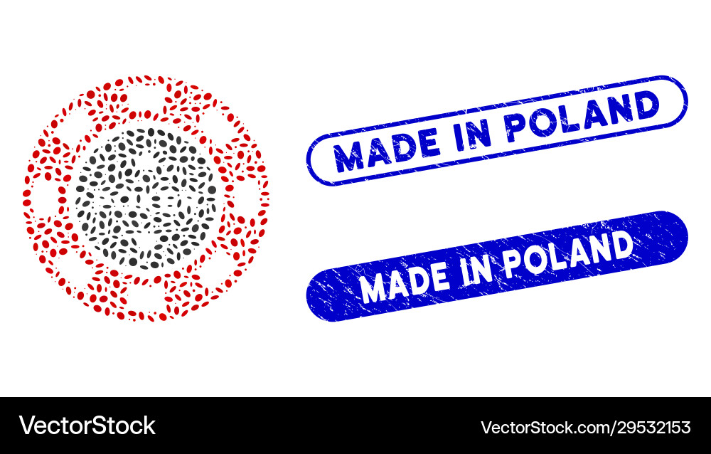 Ellipse collage poker casino chip with distress Ellipse collage poker casino chip with distress vector image