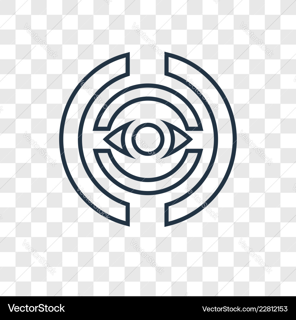 Eye scan concept linear icon isolated Eye scan concept linear icon isolated vector image