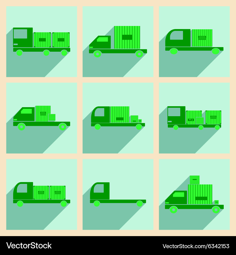 Flat with shadow concept and mobile application vector image