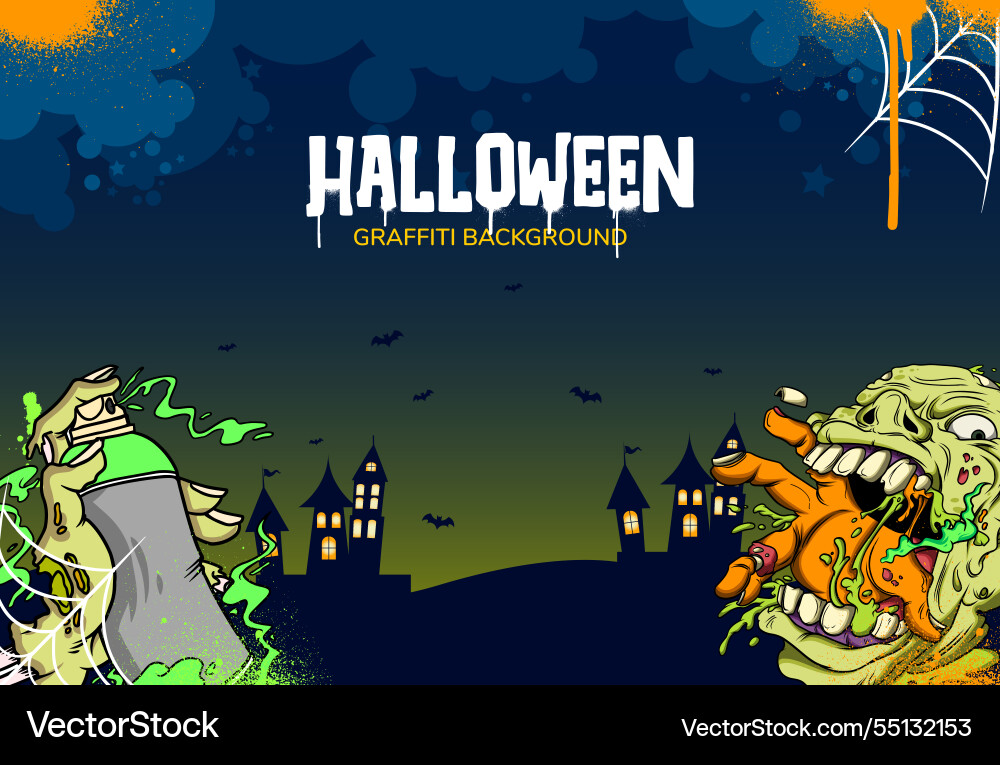 Halloween graffiti background 4 Halloween graffiti background 4 vector image