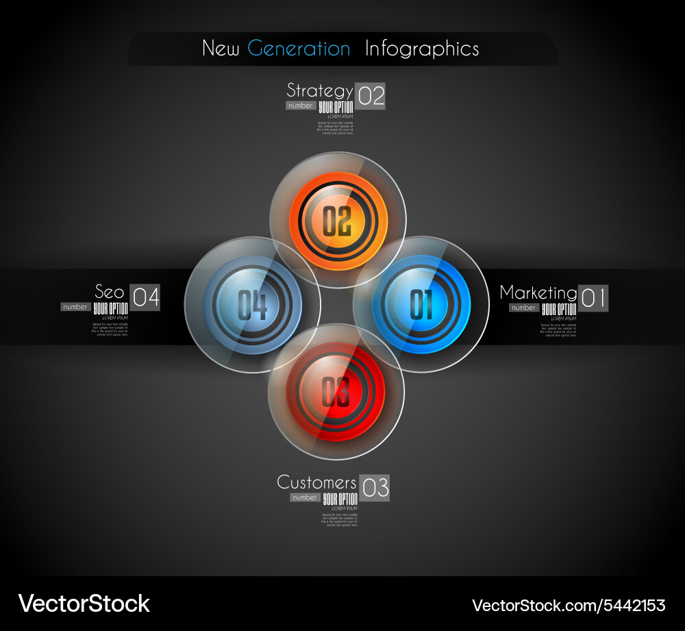 Infographic template for modern data visualization Vector Image