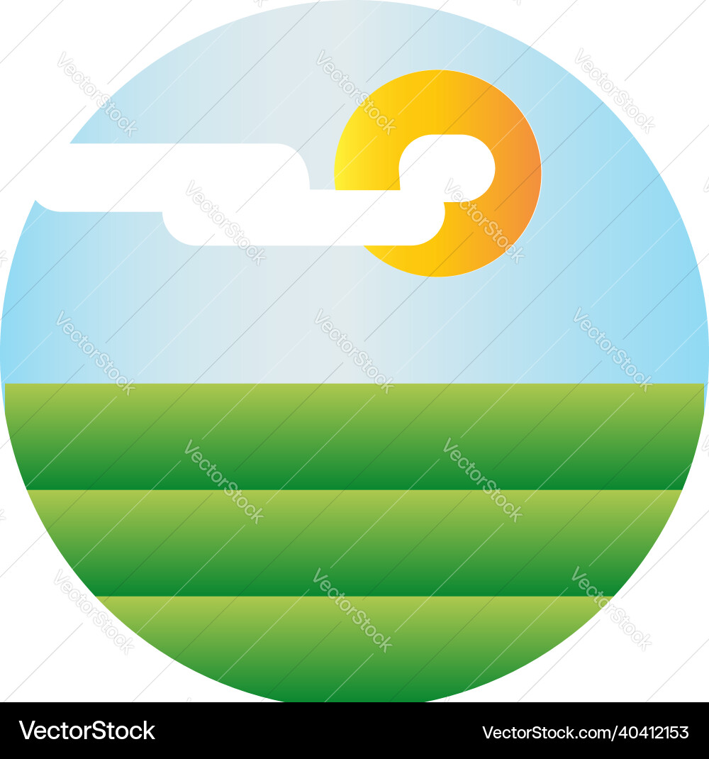 Landwirtschaftliche Wiesenlandschaft Landwirtschaftliche Wiesenlandschaft vektorbild