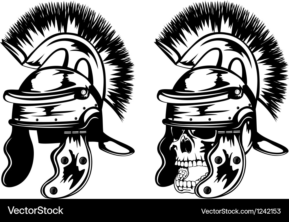 Legionary Skull Helmet Vector Image