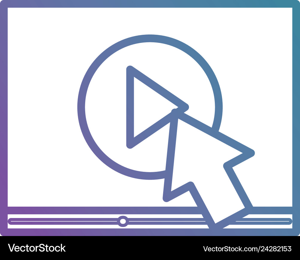 Media player interface with cursor vector image
