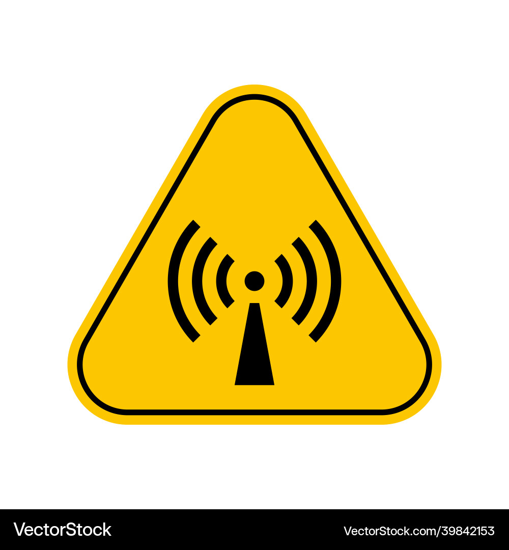 Non ionizing radiation warning hazard symbol Non ionizing radiation warning hazard symbol vector image