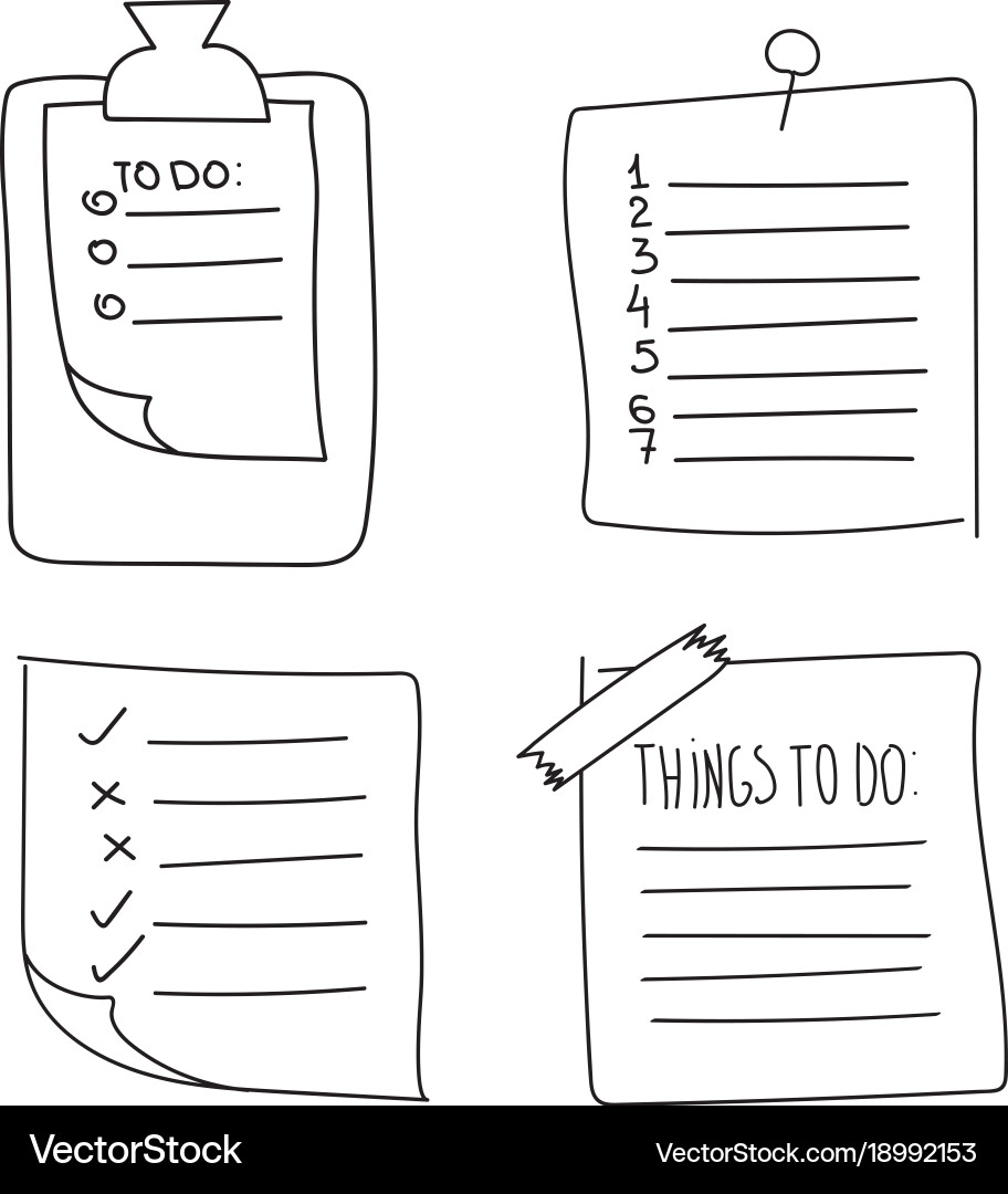 Outline check to do list bullet vector image
