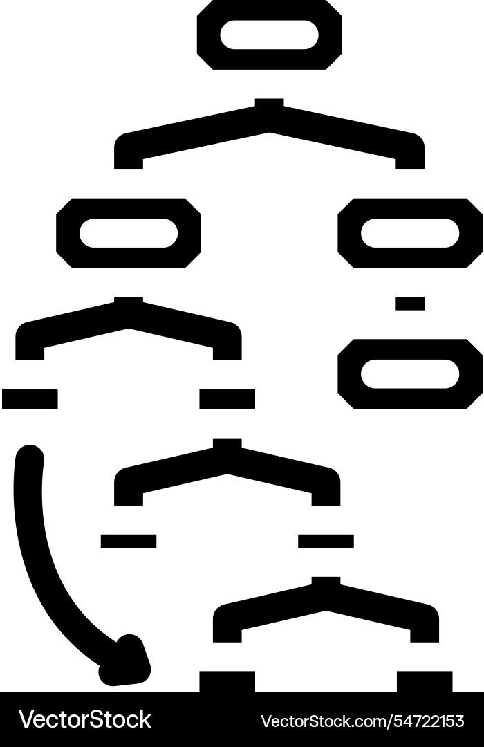 Syntaxbaum natürliche Sprache Verarbeitung nlp glyph Syntaxbaum natürliche Sprache Verarbeitung nlp glyph vektorbild