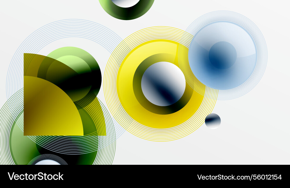 Abstract composition of overlapping circles Vector Image