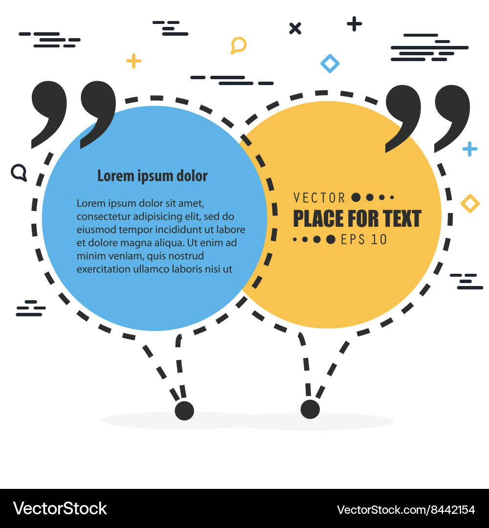 Abstract concept empty speech square quote vector image