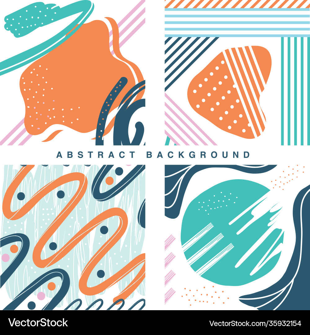 Abstract pattern backgrounds group design Vector Image
