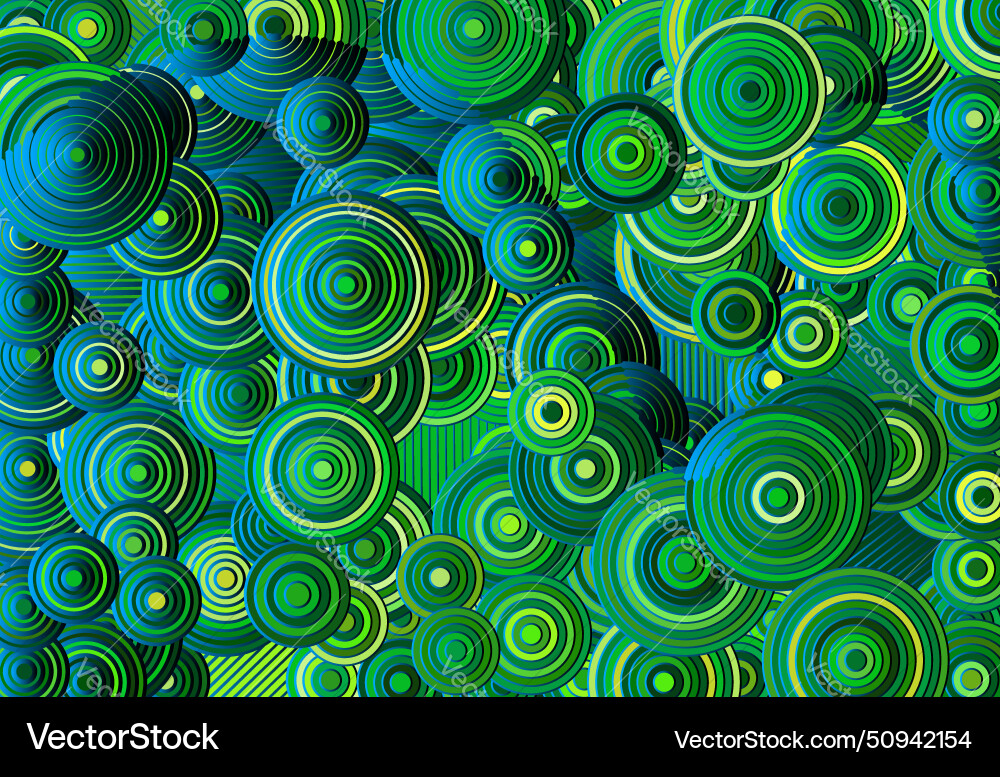 Abstract psychedelic background with circles vector image