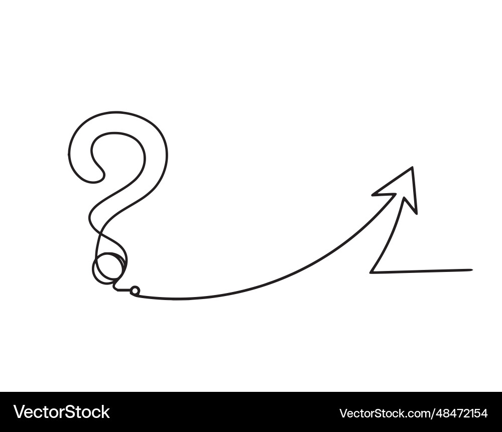 Abstract question mark with direction Vector Image