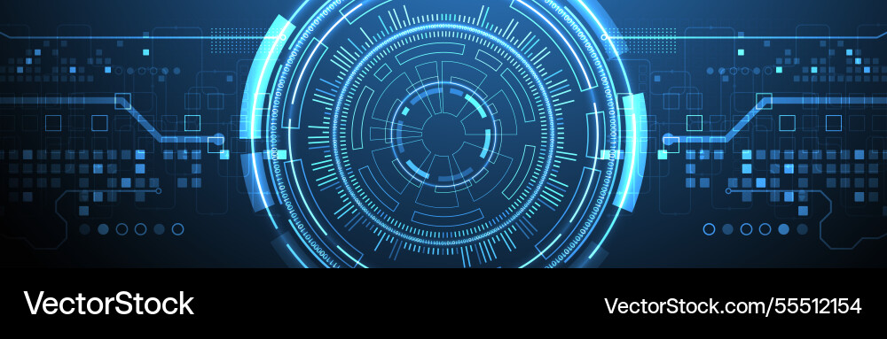 Abstraction on the theme of tech circles Abstraction on the theme of tech circles vector image