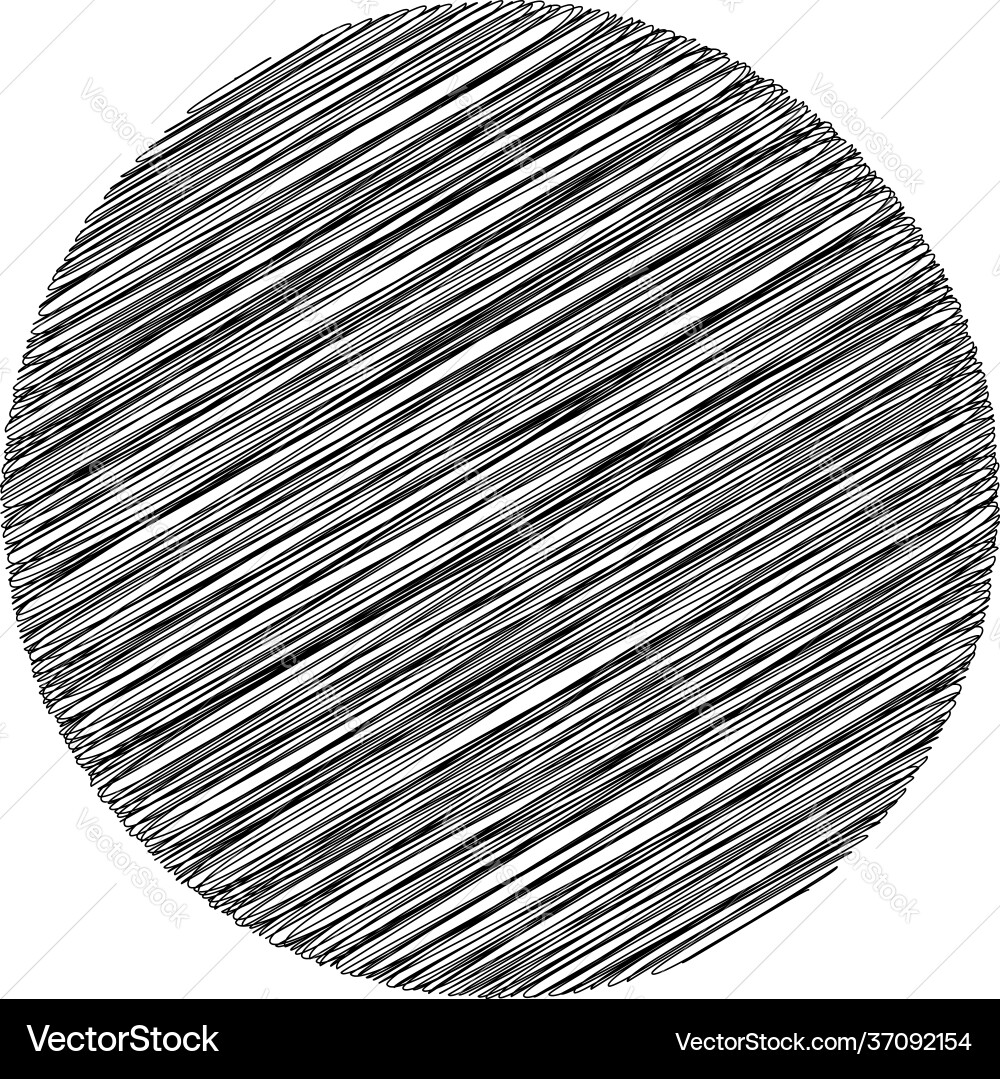 Circle with scribble sketch doodle effect pattern Circle with scribble sketch doodle effect pattern vector image