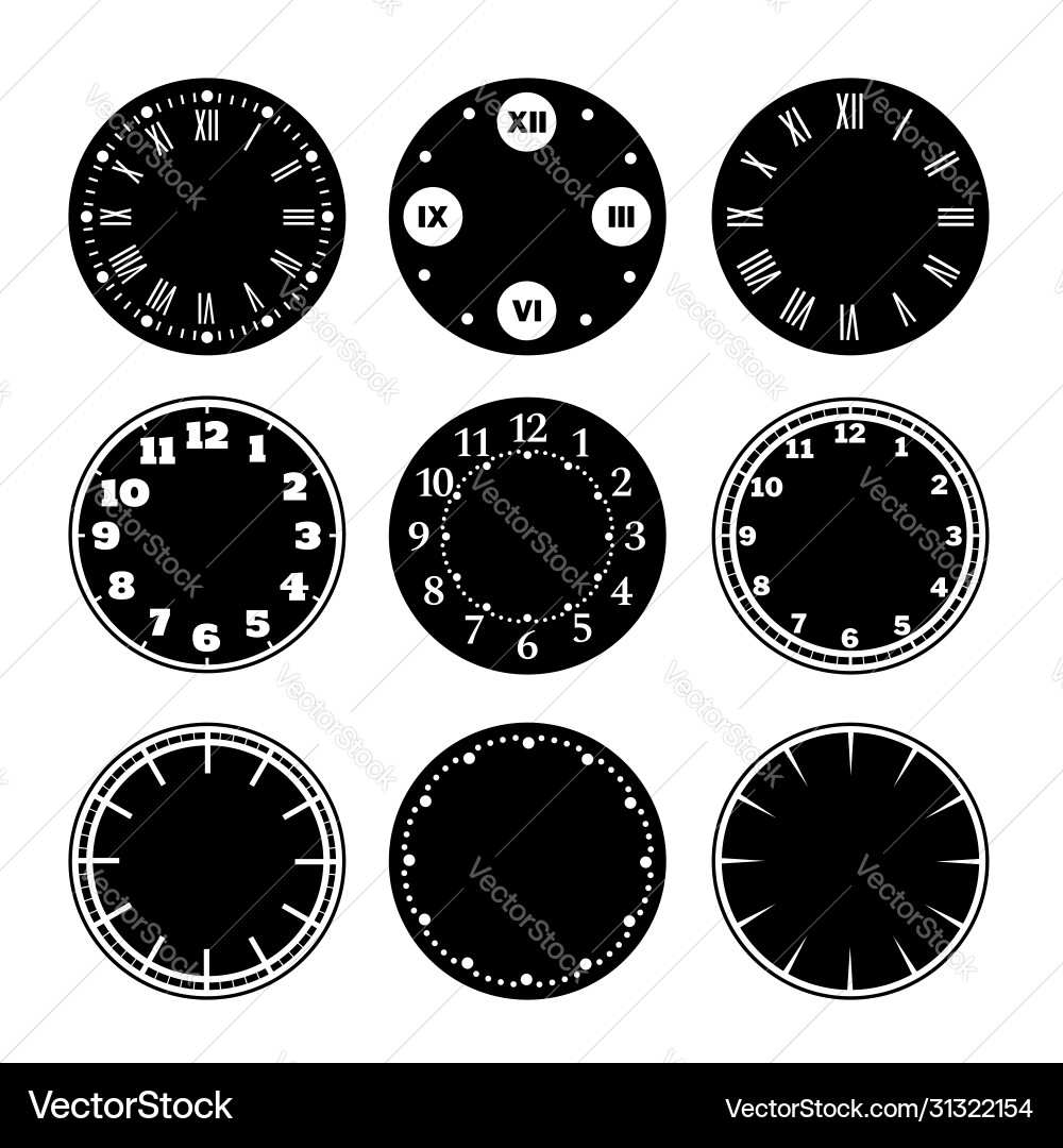 Clock face Royalty Free Vector Image - VectorStock
