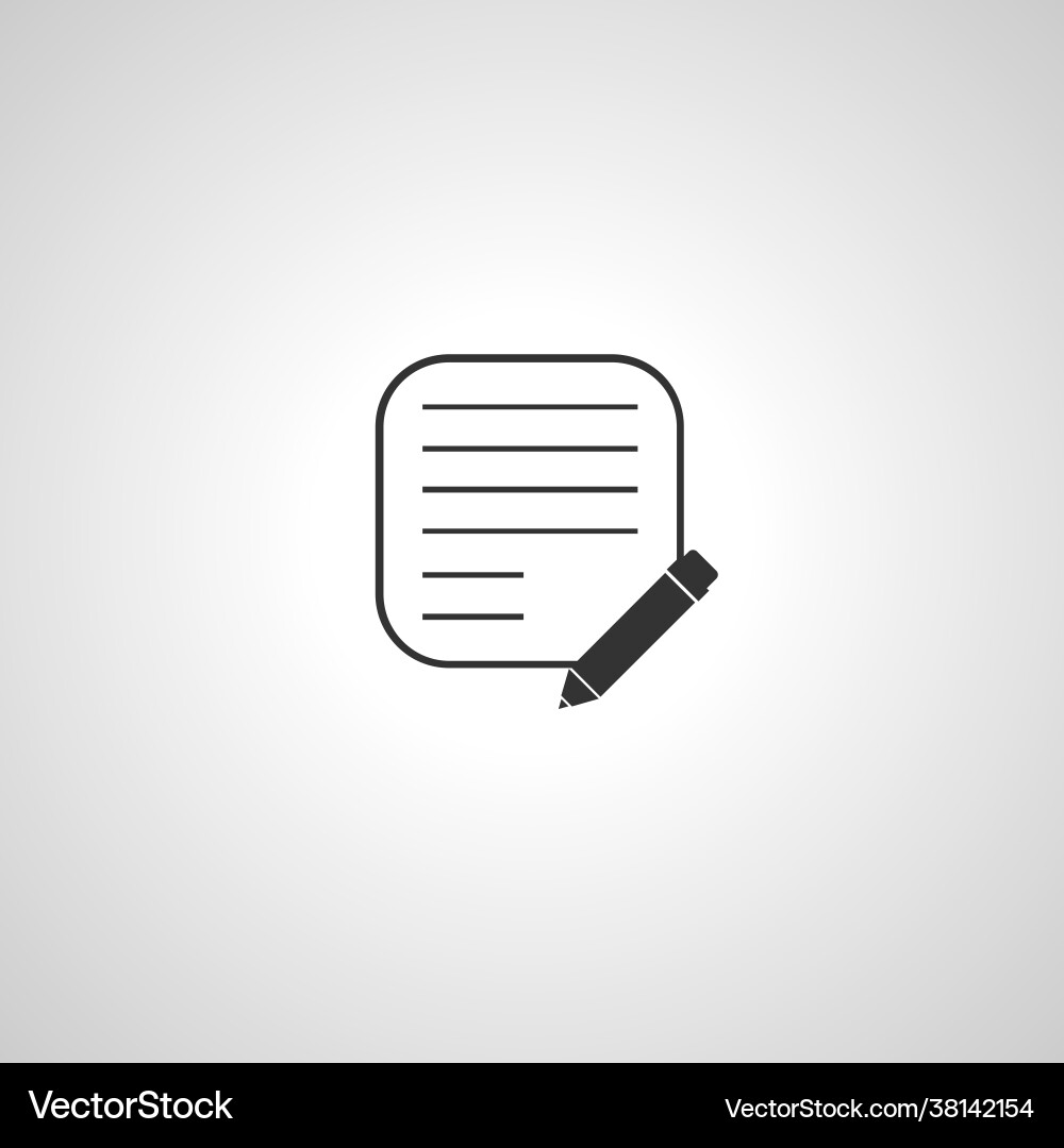 Edit document content button isolated icon Edit document content button isolated icon vector image