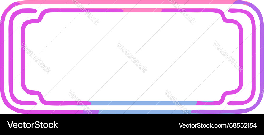 Glowing Rectangular Frame Vector Image