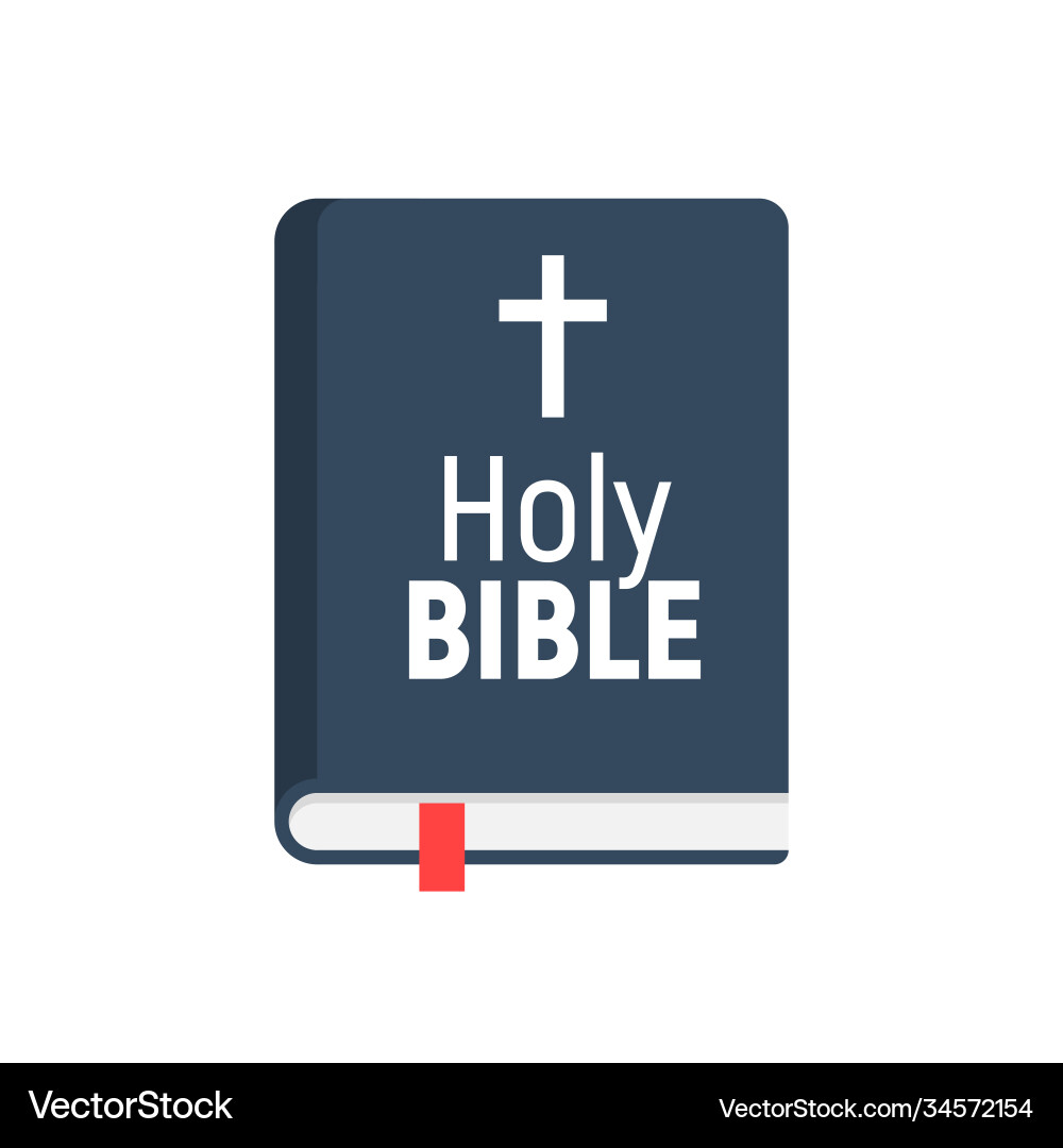 Holy Bible Logo - Church Book Icon vector image