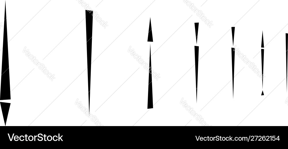 Irregular dashed segmented vertical lines Irregular dashed segmented vertical lines vector image